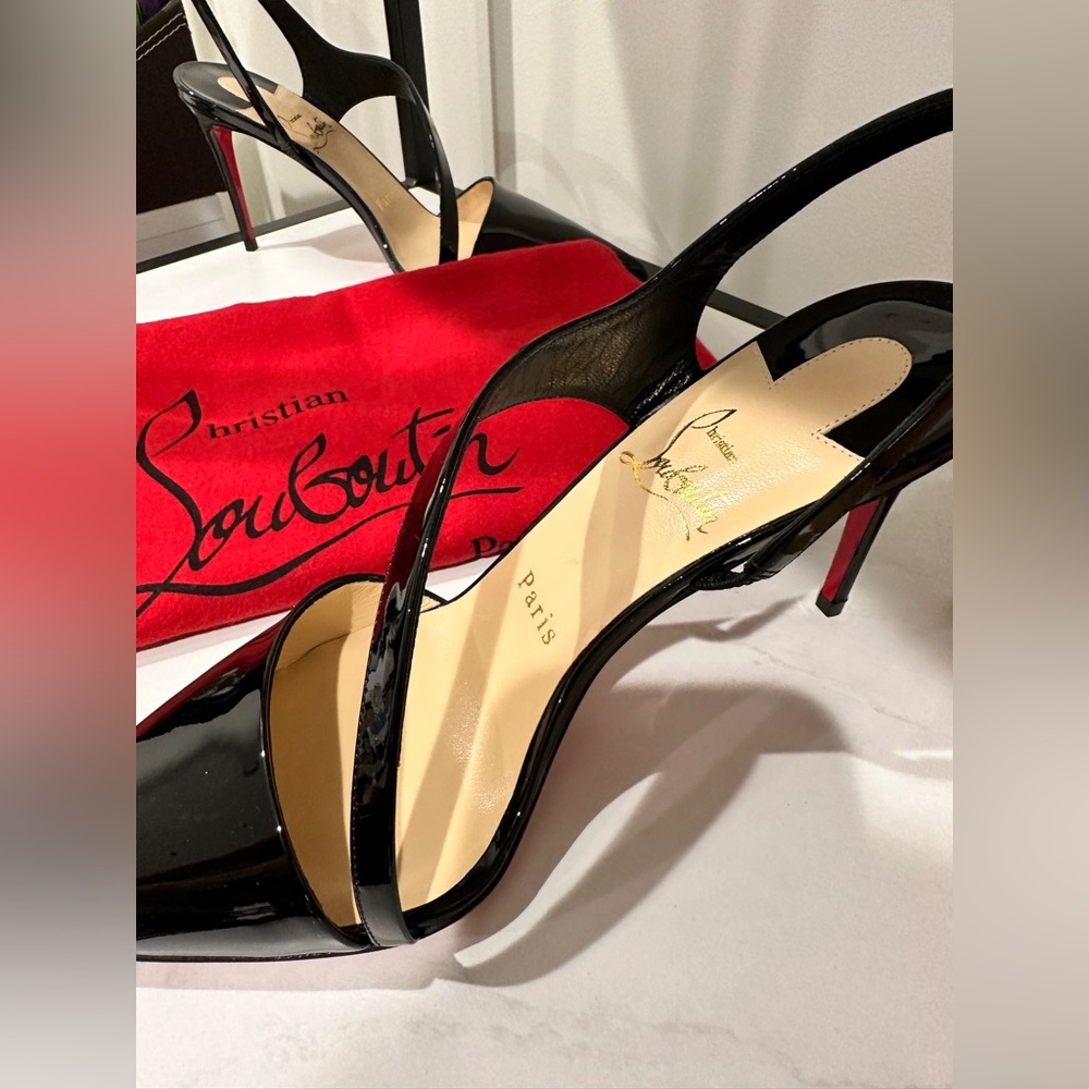Christian Louboutin “Brandina 85 Patent” in Black. Size 37. NEVER WORN! - Picture 9 of 9